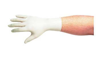 Jednorázové rukavice latexové zaprášené, Sensitive, XS