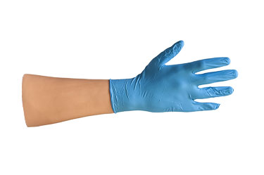 Jednorázové rukavice nitrilové bezprašné, zesílené 9N, modré, S